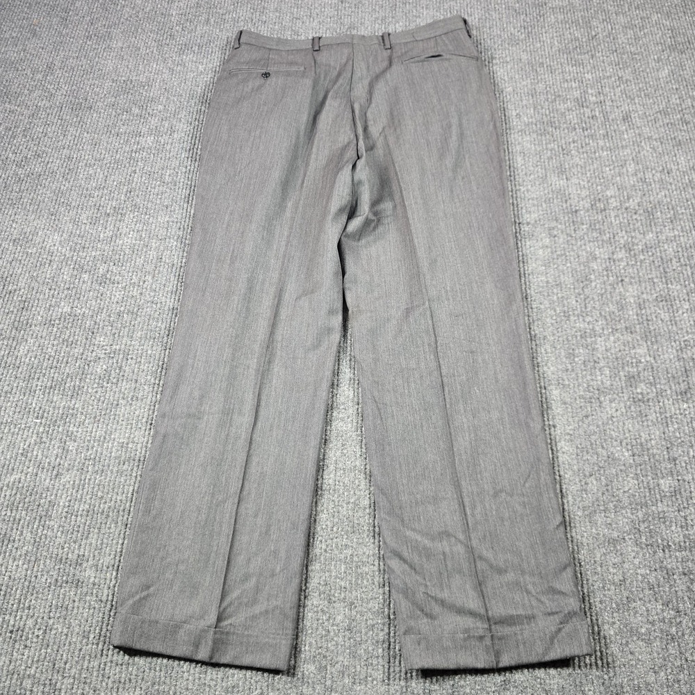 Jos A Bank Signature Collection Suit Mens 41L 35L Wool Gray‎ Herringbone 2pc - Picture 10 of 16